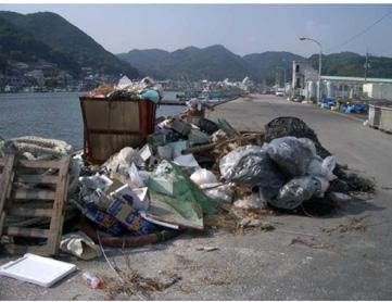 Figure 11. Marine debris deposit place at Hinase Fishing Port Figure 12.