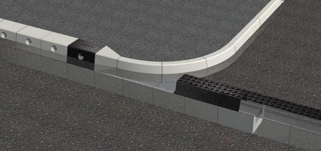 heavy vehicles. n Positioned and shaped to give maximum drainage efficiency as well as a pleasing appearance.