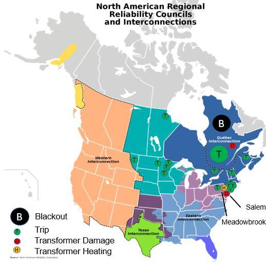 Interactive Training Session 1989 Event Source: NERC Collapse of Hydro Québec system 6 Million people without power 211 Events reported to NERC Issues were widespread (8) SVCs
