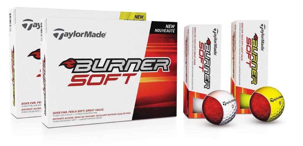 GOLF BALLS BURNER SOFT DESCRIPTION BURNER means speed and distance. Soft means satisfying feel and sound that s never harsh or clacky.