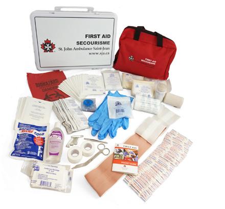 First Aid Products for Work, Home and Play St. John Ambulance First Aid Kits add a feeling of security for travel, home, recreational activities and the workplace.