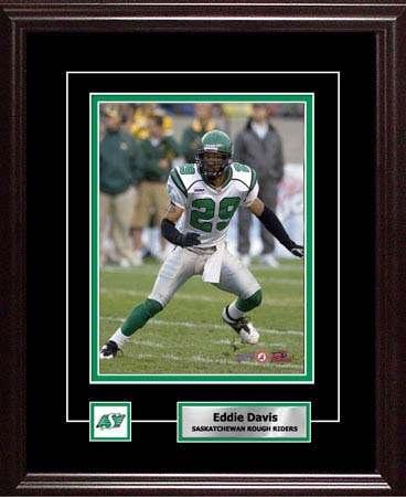 $329 each (#757) (26286) EDDIE DAVIS 8X10 PIN AND PLATE This new framed Eddie Davis player print contains an 8 x 10 photo accompanied by