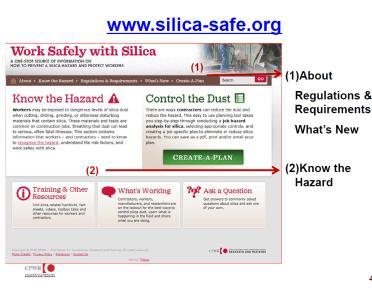 (4/6/17 announcement) June 23, 2018 Laboratory Analysis Compliance Guidance and Outreach o Silica Rulemaking Webpage: www.osha.