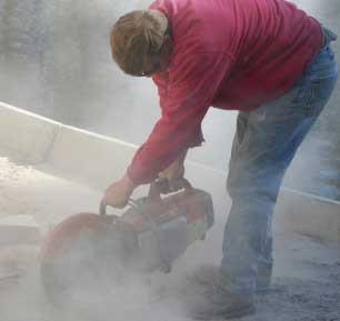Exposures to crystalline silica dust can occur in common workplace operations