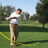 The club should be parallel to your target line and level to the ground.