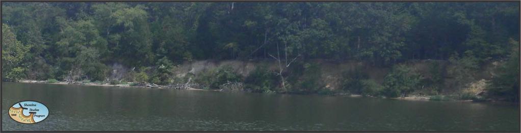 Figure 2 16. Exposed, eroding upland banks along the James River in Reach 4. development occurs toward Upper Brandon with landuse transitioning to agriculture.
