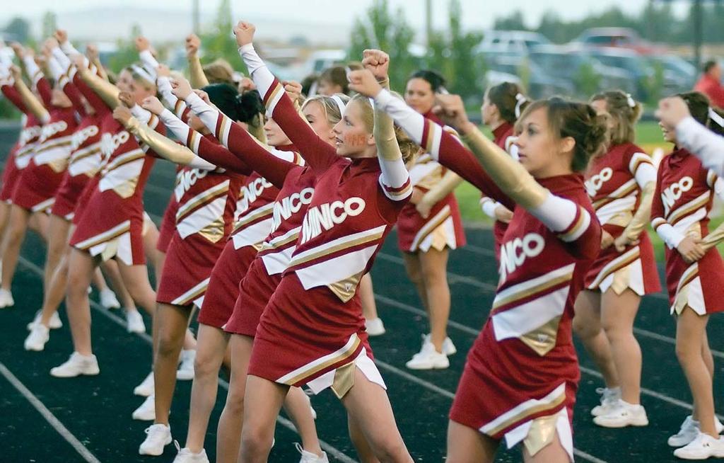 The Minico cheerleaders had plenty to cheer about this season. Today Excel Tomorrow MINICO HIGH SCHOOL administrative challenge he faces is getting good help.