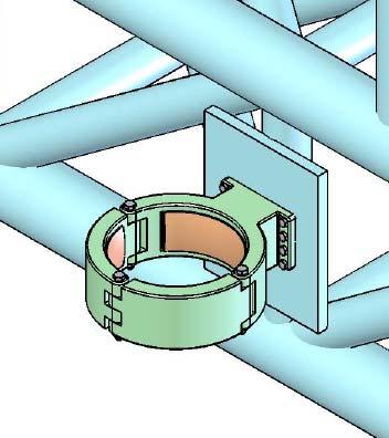 The risers are guided within the frame using a receptacle with a swinging gate which is bolted on to the front of the frame as depicted in Figure 6.
