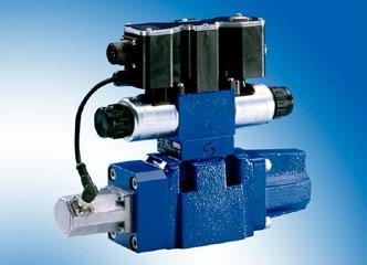 cylinder speeds can be varied, and acceleration and deceleration can be controlled. Proportional valves can be equipped with internal feedback for the actual spool position to achieve high accuracy.