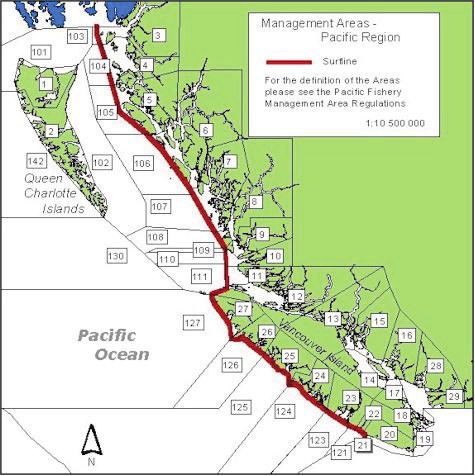 CASE STUDIES TABLE 6. Licence areas and accompanying statistical areas on Canada s Pacific Coast.