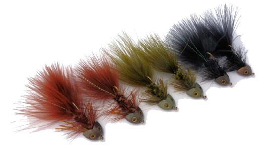 freshwater hook 70 River Creature Bass/trout streamer Brown,