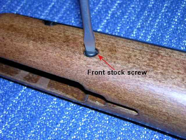 Once you have removed the front stock screws turn your attention to the trigger guard.