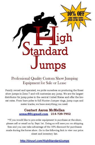 Open to all qualified junior and adult amateur riders. To be ridden over a course of at least eight fences with at least two changes of direction and an in-and-out.
