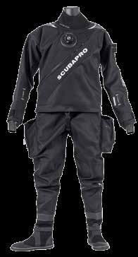 Other features include large cargo pockets, lightweight attached boots and internal suspenders.