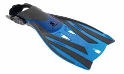 BLUE SNORKEL PLUS Open heel snorkelling fin, made to fit the bare foot perfectly but also suitable for neoprene boots.