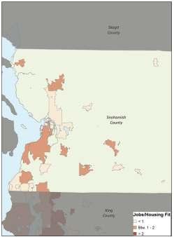 Jobs-Housing Fit: Snohomish County (2014) 27 City JHF Ratio Jobs Housing Units Population Everett 1.97 89,201 45,284 104,900 Bothell 1.95 13,446 6,907 17,020 Lynnwood 1.