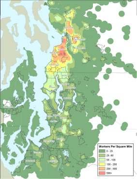 Where Everett Workers Lived: 2010 Area County # of Workers % of Jobs City of Everett Snohomish 26,400 32% Southwest Snohomish County Snohomish 16,300 20% Eastside King 4,700 6% City of Seattle King