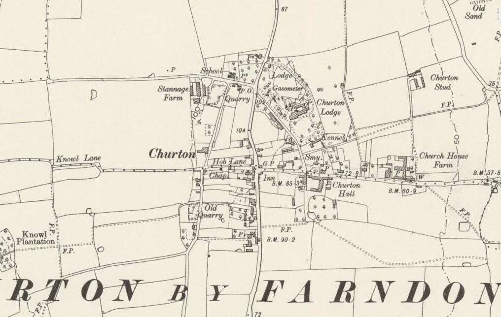 Churton village c 1895.