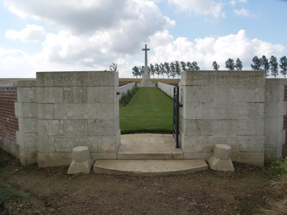 Cemetery, across the lawned CWGC path
