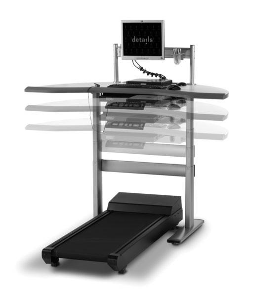Walkstation Features 1 Commercial grade treadmill with maximum speed of 2 mph in 0.