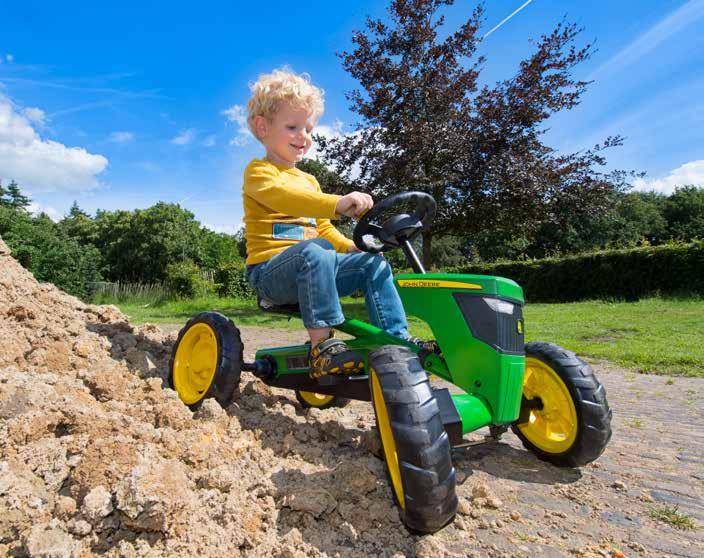 You will certainly have more fun with this Buzzy John Deere and you can easily ride alongside daddy in his John Deere!