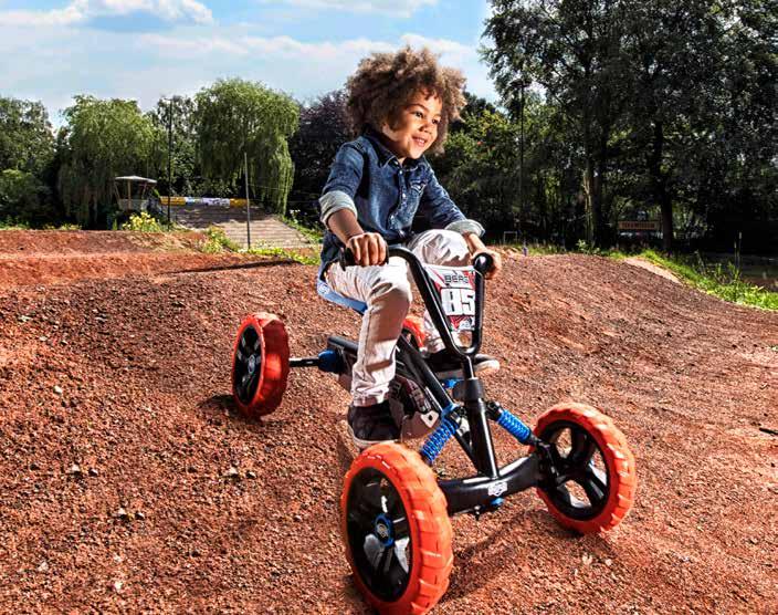 24.30.01 BERG BUZZY NITRO Which boy or girl is brave enough to take on this go-kart?! The BERG Buzzy Nitro is only for true off-road heroes!