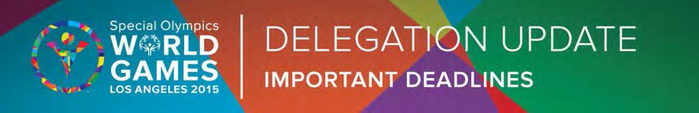 Below are important deadlines for World Games registration, Host Town participation and the HOD Conference. Deadlines are firm and all information must be submitted by the date given.