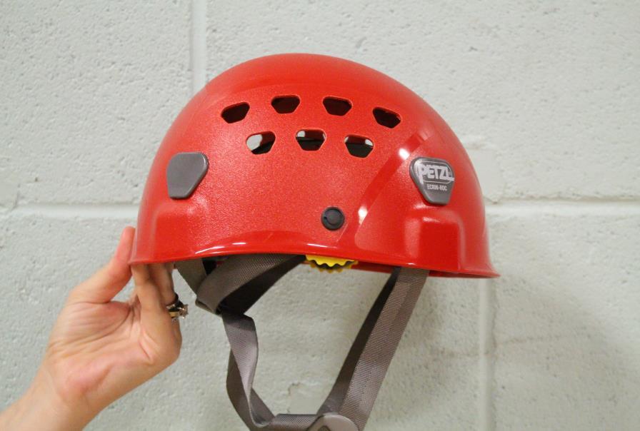 Helmet: A helmet must be worn by any climber