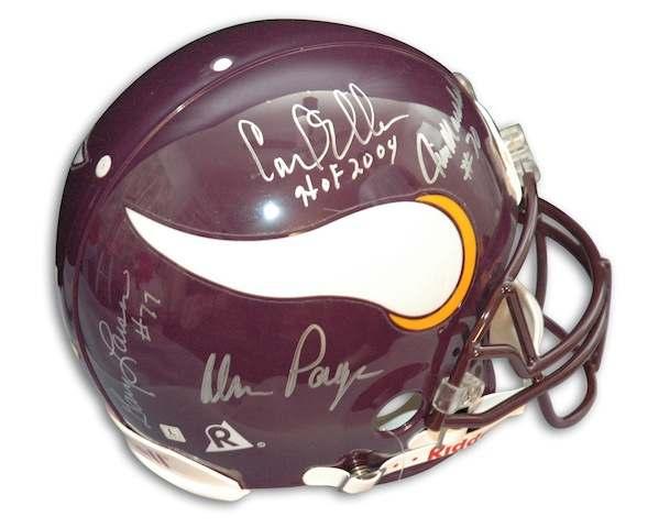 21. Autographed Paul Krause Minnesota Vikings Mini Helmet Inscribed "HOF 98" (BWU001- EPA) $182.00 22. Autographed Purple People Eaters Minnesota Vikings Proline Helmet (BWU001-EPA) $454.00 23.