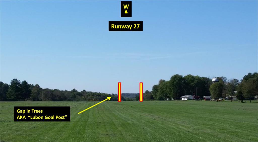When departing runway 27, there are a few factors to consider and of which to be aware. For one trees!