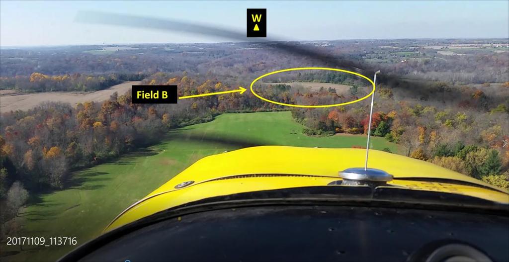 FIELD C I have serious doubts that Field C would provide a viable landing option with a rope break just after takeoff. Field C is further away than Field A or Field B.