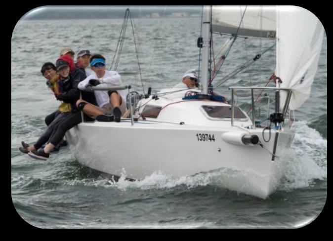 weekends during the series with 2 races each afternoon More than 50 boats entered with over 300 sailors each