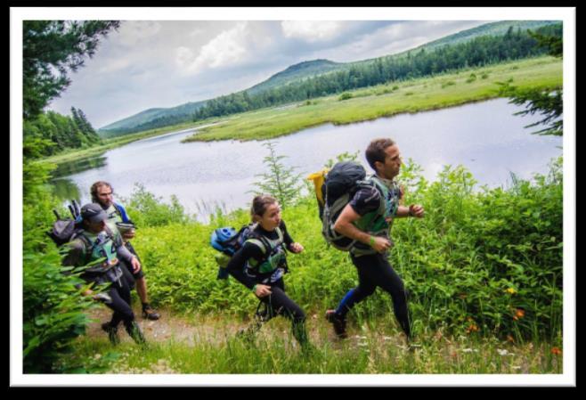 Adventure Racing Length: 10-100 miles 2-5 person teams Just completing a race is often considered a victory.