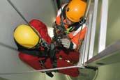 In automatic mode, the Limpet brings the casualty down after a slip or fall at a safe rate to a safe place.