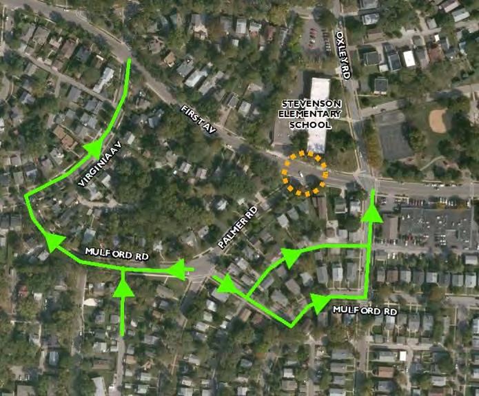 Grandview Heights School Travel Plan (STP) Safe Routes to School Other Issues The intersection of First Avenue and Palmer Road is located across the street from Stevenson Elementary School and was