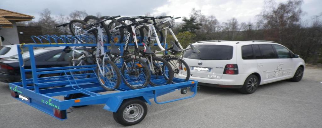 Mobile Rental Booth for Daily Rent Solution Size available: 10 or 20 ebikes Complete Trailer ready to