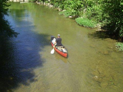 This paddle trip was undertaken with the knowledge that July usually produces low water and, like most rivers across Kentucky, there would be numerous sections in which one would need to portage