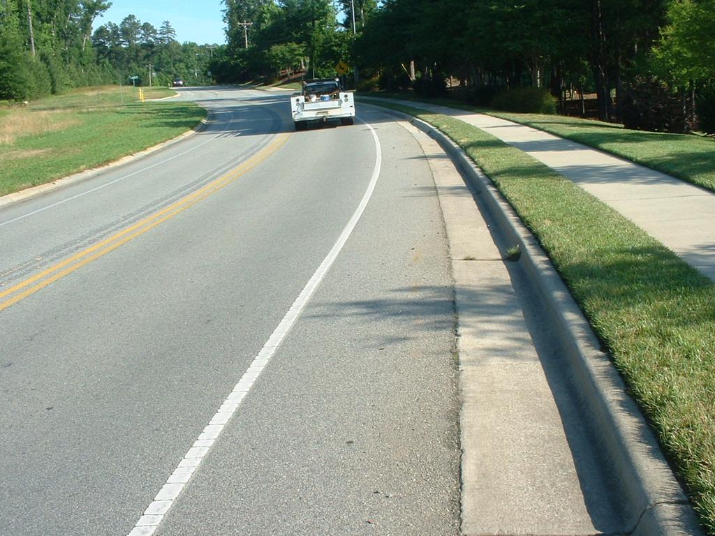 The Town of Chapel Hill intends that this narrow section operates with 4 lanes of motor and bicycle traffic in the same way that the divided 44 total road section near MLK Boulevard functions.