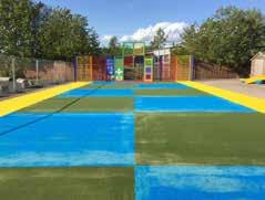 Also known as multisport turf, the needlepunch surfacing is available in a range of vibrant colours, and features a sand infill to provide suitable