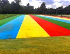 macadam or polymeric rubber sports courts.