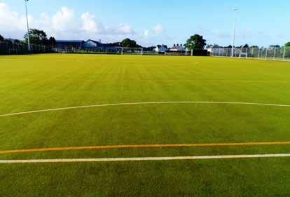 SAND FILLED PITCH SPORTS AND SAFETY SURFACES Sand filled synthetic turf is a vertical pile tufted carpet with sand infill and is a hard wearing, all weather sports