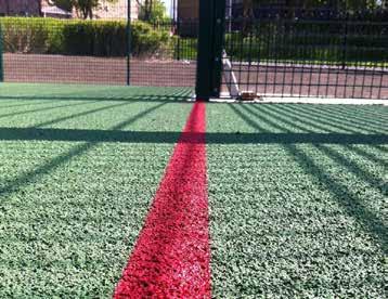 The polymeric surfacing is water-permeable making it SuDS compliant.