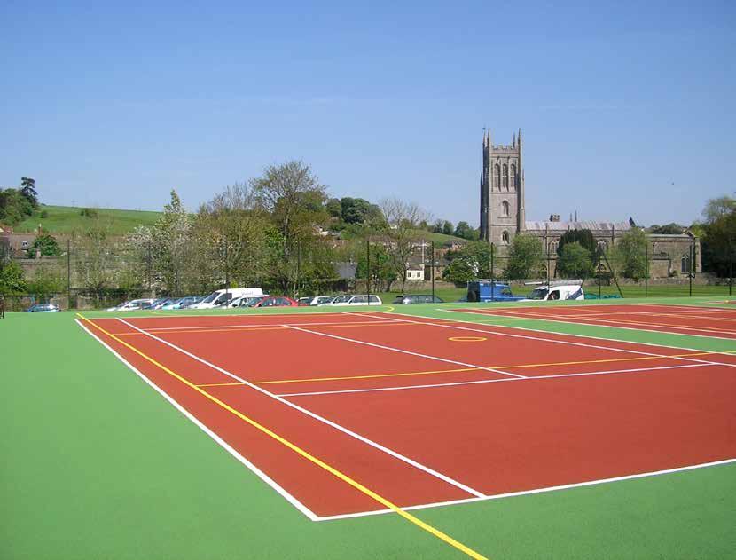 MACADAM SPORTS AND SAFETY SURFACES A macadam court is a type of sports surfacing which is commonly found at schools