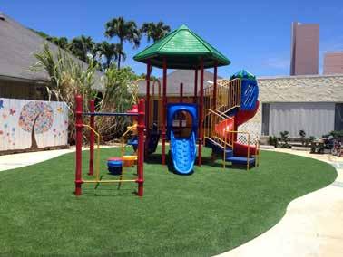PLAYGROUNDS Safety always comes first with our SoftLawn Playground recreation surface, which enhances outdoor and indoor play.