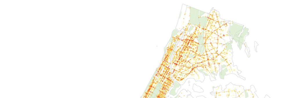 Findings Where: Crash Density Highest in Manhattan: Four times