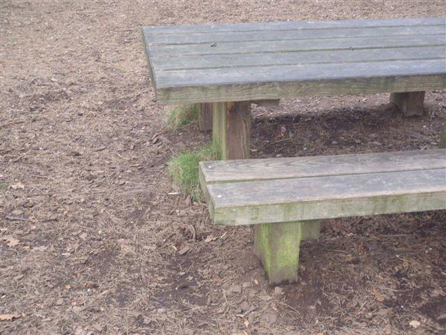 The picnic benches have a 30cm overhang at both ends.