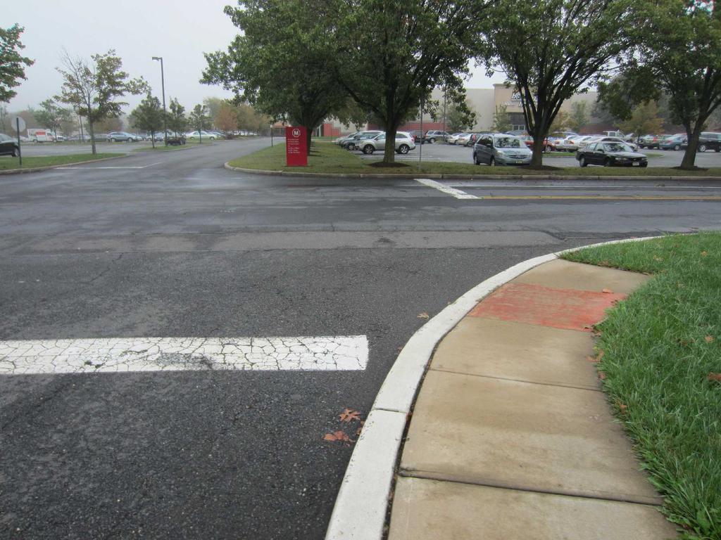 Crosswalk and connecting sidewalk