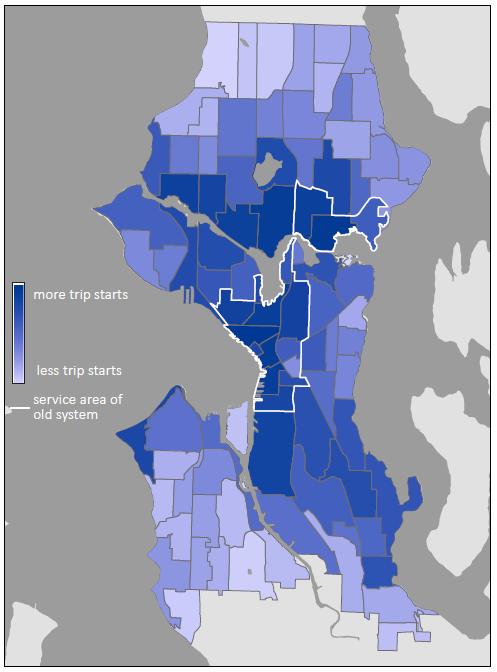 Evaluation Results Citywide Coverage Concentrated in: Center City, U-District, Along Burke- Gilman Trail Better than expected: Rainier Valley, Industrial