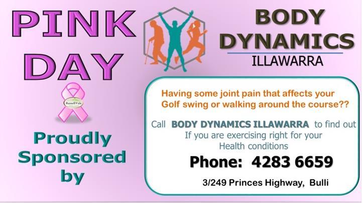 Body Dynamics Illawarra is a proud sponsor of our Annual Pink Day. We are pleased to be involved in their Movement with Purpose Promotion.