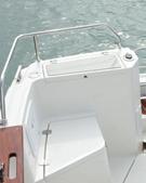 Transom door to ease access in and out of the boat 8 8 2 6 Separate berth to
